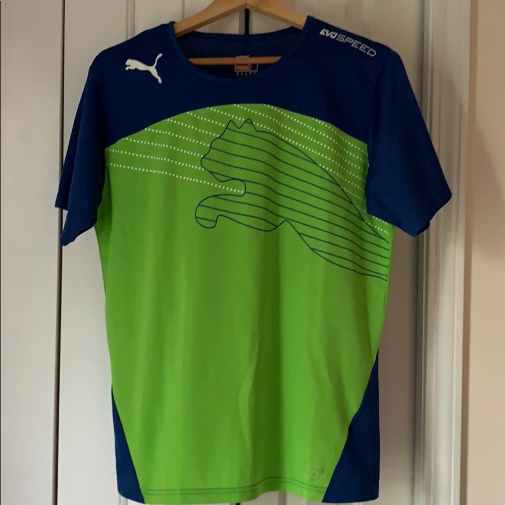 Puma green and blue jersey size M